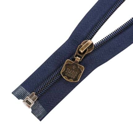 Spirál cipzár nyitható #5D0 E3 fém húzó kék 330