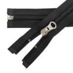 Spirál cipzár nyitható #5D0 V1 fém húzó fekete