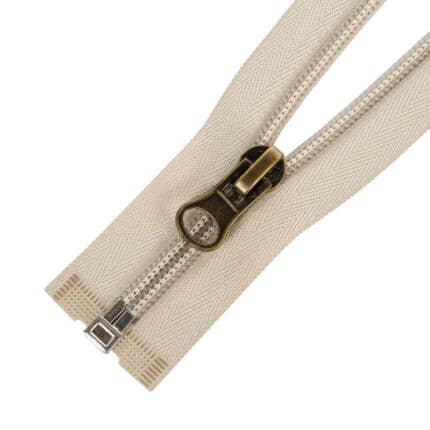 Spirál cipzár nyitható #5D0 V3 fém húzó drapp 307