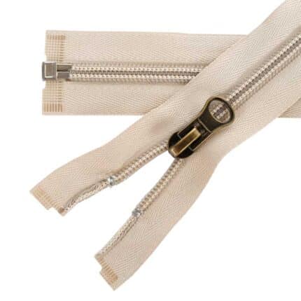 Spirál cipzár nyitható #5D0 V3 fém húzó drapp 307