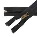 Spirál cipzár nyitható #5D0 V3 fém húzó fekete