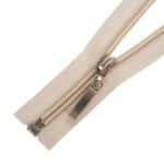 Spirál cipzár nyitható #5D0 fém húzó drapp 307