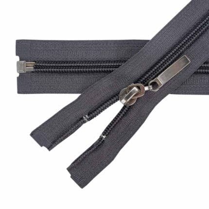 Spirál cipzár nyitható #5D0 fém húzó szürke 312