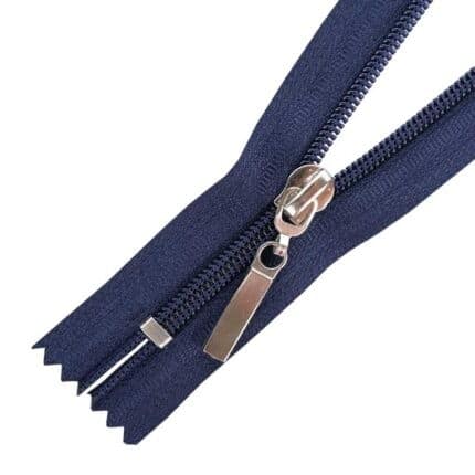 Spirál cipzár zárt #5D0 fém húzó autolock kék 330