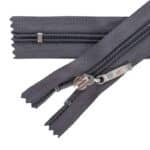 Spirál cipzár zárt #5D0 fém húzó autolock szürke 312