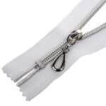 Spirál cipzár zárt ezüst spirál #5D0 fehér