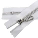 Spirál cipzár zárt ezüst spirál #5D0 fehér