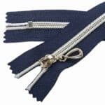 Spirál cipzár zárt ezüst spirál #5D0 kék-330