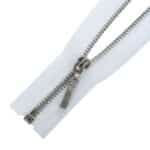 Cipzár fém fogazattal, nyithatót #3N0 fehér