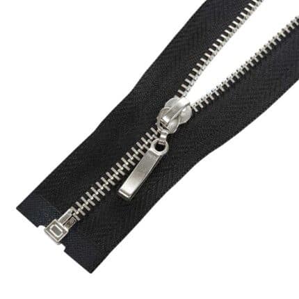 Cipzár fém fogazattal, nyithatót #3N0 fekete