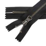 Fém cipzár zárt #5T0-V antik ezüst fogazat, fekete