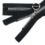 Műanyag cipzár nyitható #5KD-E fekete