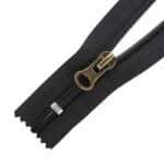 Spirál cipzár zárt #5D0 V3 fém húzó fekete