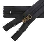 Spirál cipzár zárt #5D0 V3 fém húzó fekete