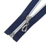 Cipzár ezüst színű spirállal, nyitható #5D0 kék