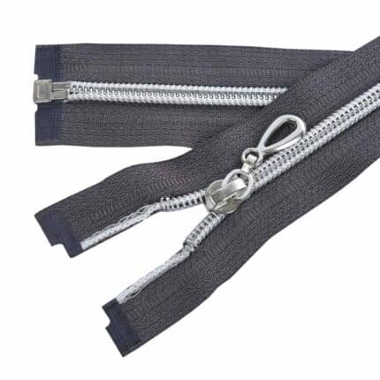 Cipzár ezüst színű spirállal, nyitható #5D0 szürke 312