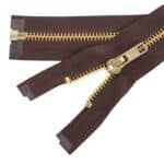 Fém cipzár nyitható #5M0 sárgaréz barna 304