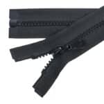 Fogazott műanyag cipzár nyitható #5K0-M4 fekete