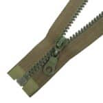 Fogazott műanyag cipzár nyitható #5K0-M4 zöld 263