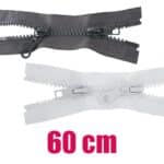 Kétkocsis műanyag cipzár GT10 nyitható 2K0 60 cm