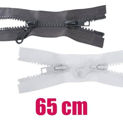 Kétkocsis műanyag cipzár GT10 nyitható 2K0 65 cm