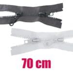 Kétkocsis műanyag cipzár GT10 nyitható 2K0 70 cm