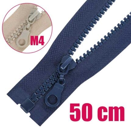 Műanyag cipzár GT10 nyitható 5K0-M4 50 cm