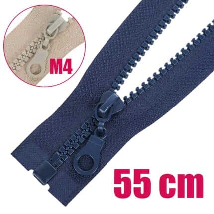 Műanyag cipzár GT10 nyitható 5K0-M4 55 cm