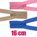 Rejtett cipzár RT0 zárt 16 cm, #3Z0