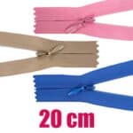 Rejtett cipzár RT0 zárt 20 cm, #3Z0