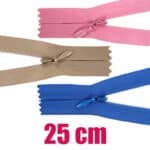 Rejtett cipzár RT0 zárt 25 cm, #3Z0