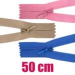 Rejtett cipzár RT0 zárt 50 cm, #3Z0