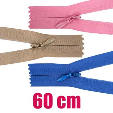 Rejtett cipzár RT0 zárt 60 cm, #3Z0