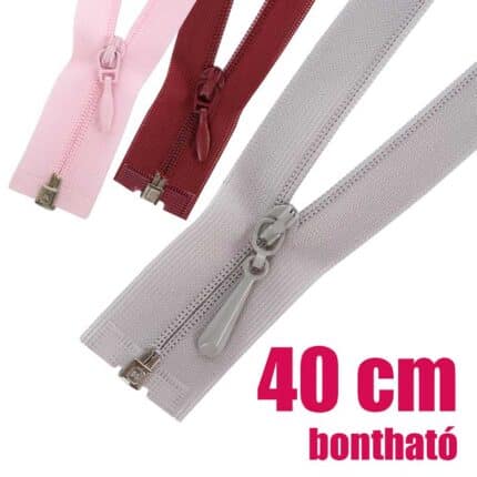 Rejtett cipzár hálós (hurkolt) #3W0 nyitható 40 cm