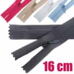 Rejtett cipzár hálós (hurkolt) #3W0 zárt 16 cm