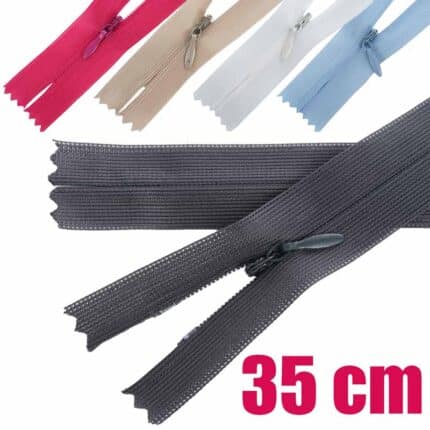 Rejtett cipzár hálós (hurkolt) #3W0 zárt 35 cm