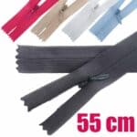 Rejtett cipzár hálós (hurkolt) #3W0 zárt 55 cm