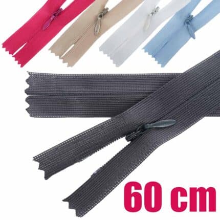 Rejtett cipzár hálós (hurkolt) #3W0 zárt 60 cm