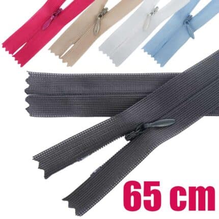 Rejtett cipzár hálós (hurkolt) #3W0 zárt 65 cm