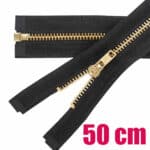 Fém cipzár VT5 nyitható sárgaréz 4M0 50 cm