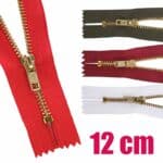 Fém cipzár VT5 zárt sárgaréz 4M0 12 cm