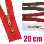 Fém cipzár VT5 zárt sárgaréz 4M0 20 cm