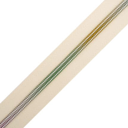 Folyóméteres cipzár RT10, #5 szivárvány spirál T50-T1 krém 103