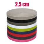 Sávoly-heveder, gurtni, hordszíj 50 méter, 2,5 cm több színben