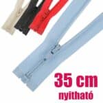 Spirál cipzár RT0 nyitható 3C0 erősített spirál 35 cm