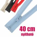Spirál cipzár RT0 nyitható 3C0 erősített spirál 40 cm