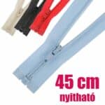 Spirál cipzár RT0 nyitható 3C0 erősített spirál 45 cm