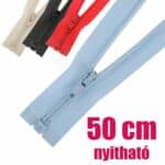 Spirál cipzár RT0 nyitható 3C0 erősített spirál 50 cm