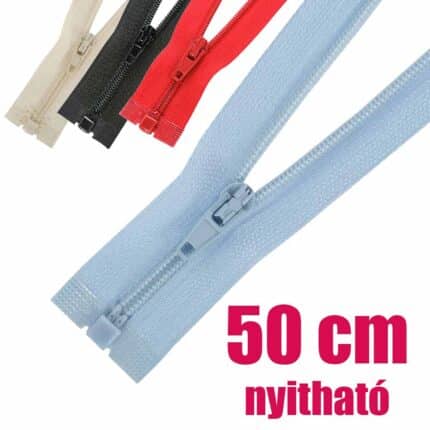 Spirál cipzár RT0 nyitható 3C0 erősített spirál 50 cm