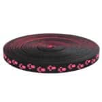 Tappancsmintás heveder pórázhoz 1,5 cm 25 méter PINK